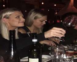 Aurora Mohn Stuedahl consuming alcohol